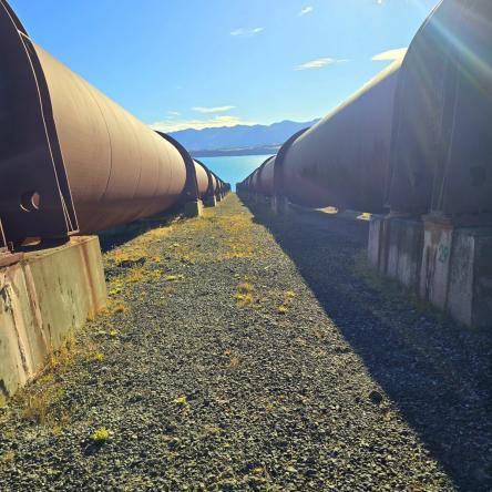  Big water pipes.