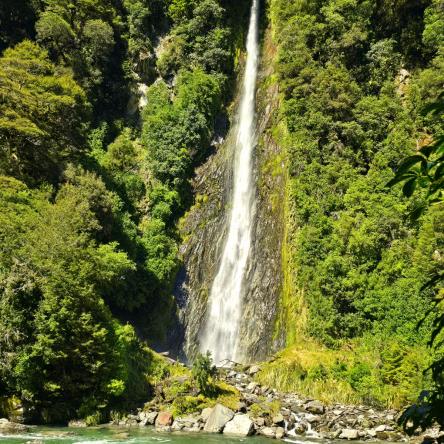  Water falling south.
