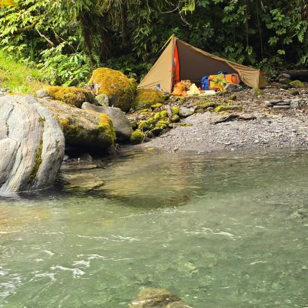  Camping by the Clearwater River.