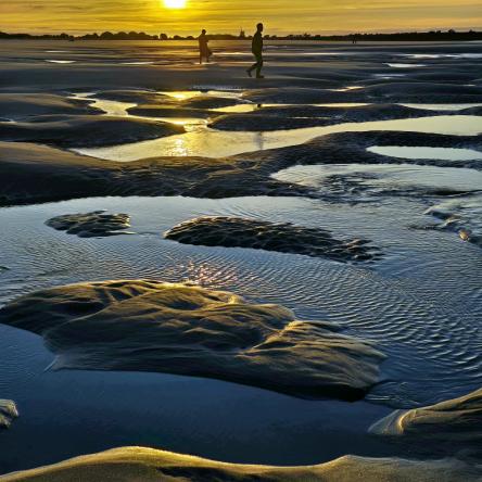  Sunset on the beach at Westport.