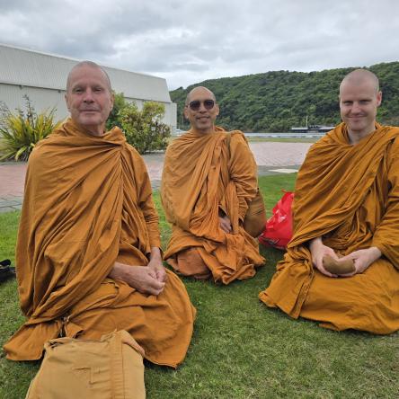  The monk exchange at Picton. Also Ajahn Kusalo's birthday.