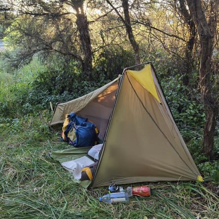  My camp site at Te Kumara, north of Motueka.