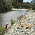  The Waingaro River glides around the corner to join the Takaka River. A wonderful opportunity for a few domestic duties.