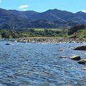  The river is clear and bathingly bright.
