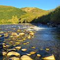  A golden sunset over the Takaka River.