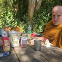  Our lunch time table with beverage bits all at the ready.