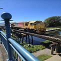 Walking out of Blenheim a (different?) train rolls by.
