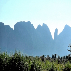  Cambodia is on the other side of this mountain range.