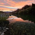  Sunset over the Waingaro River.